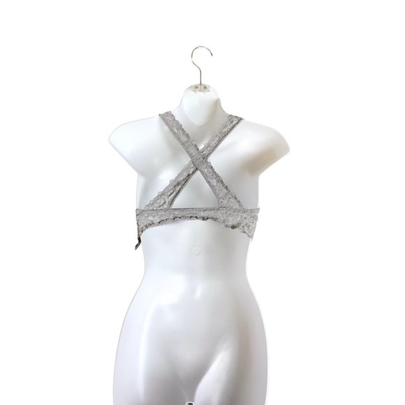 Aerie Gray Lace Racerback Bralette - Picture 4 of 5